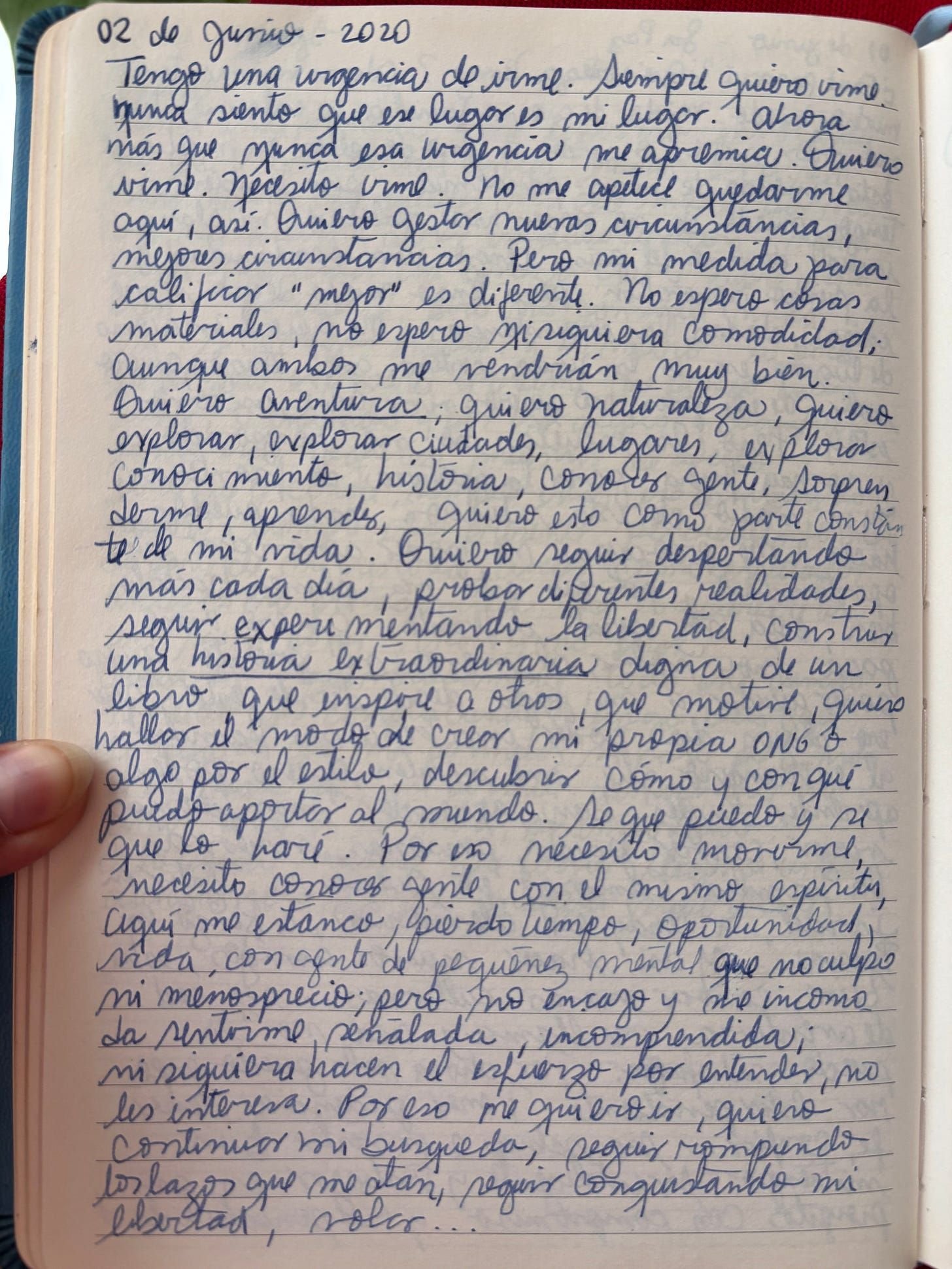Handwritten page 1 — Mi hogar soy yo