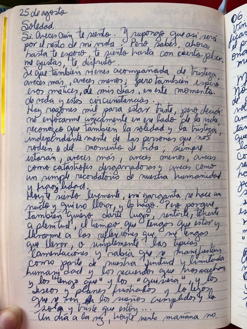 Handwritten page 2 — Silencio, soledad & muerte
